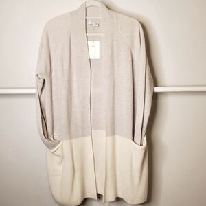 Kinross 100% cashmere 2 tone cardigan